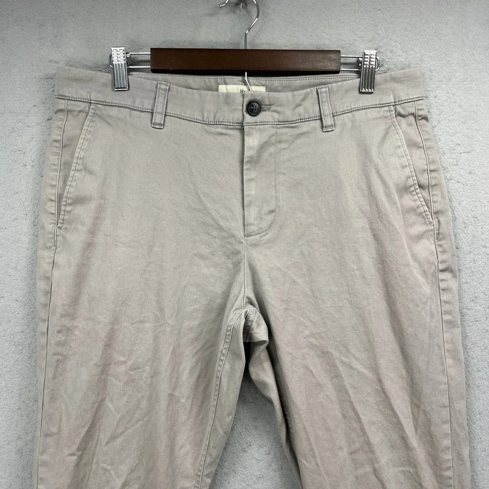 Hawker Rye Chino Pants Mens 34x32 Beige Khaki Slim Stretch Casual Preppy Office